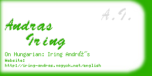 andras iring business card